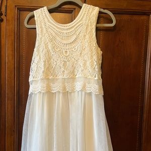 Tween White Lace Dress